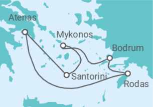 Itinerario del Crucero Resplandor de las Islas Griegas - Virgin Voyages