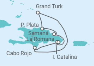 Itinerario del Crucero Todos los colores del Caribe - Costa Cruceros