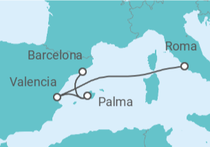 Itinerario del Crucero Un viaje por la cultura viva y el estilo del sur de Europa - Explora Journeys