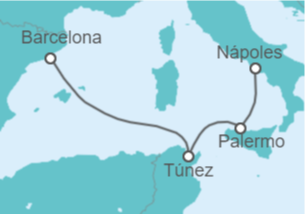 Itinerario del Crucero Túnez, Italia - MSC Cruceros