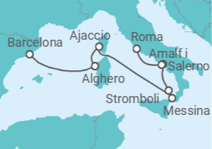 Itinerario del Crucero Francia, Italia - Cunard