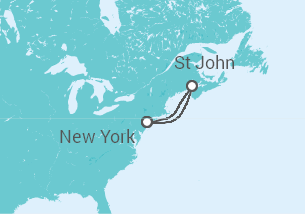 Itinerario del Crucero Canadá - Carnival Cruise Line