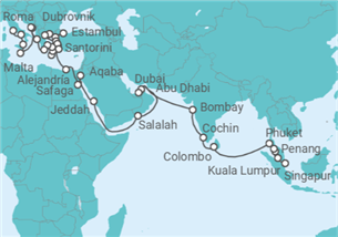Itinerario del Crucero Emiratos e Imperios - Oceania Cruises