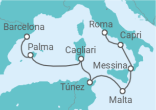 Itinerario del Crucero Caballeros y atardeceres - Regent Seven Seas