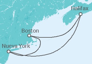 Itinerario del Crucero Canadá y el verano indio de Nueva York II - AIDA