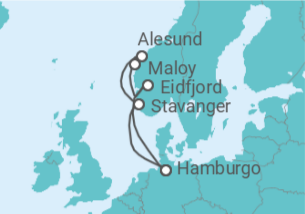 Itinerario del Crucero Noruega - AIDA
