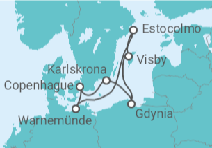 Itinerario del Crucero Suecia, Polonia, Dinamarca - AIDA