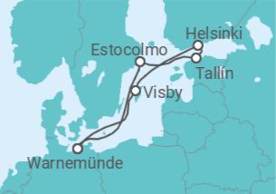 Itinerario del Crucero Suecia, Estonia, Finlandia - AIDA