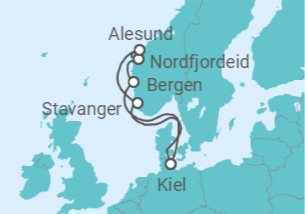 Itinerario del Crucero Noruega - AIDA