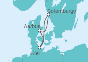 Itinerario del Crucero Suecia, Dinamarca - AIDA