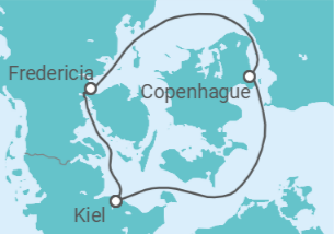 Itinerario del Crucero Dinamarca - AIDA
