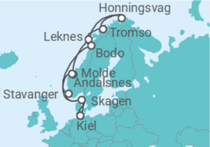Itinerario del Crucero Noruega - AIDA