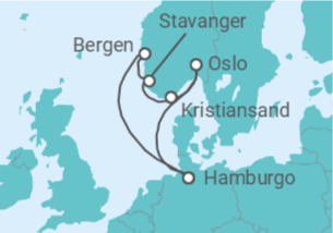 Itinerario del Crucero Noruega - AIDA
