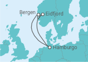 Itinerario del Crucero Noruega - AIDA