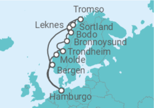 Itinerario del Crucero Noruega - AIDA