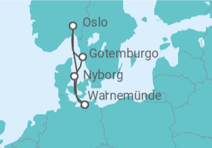 Itinerario del Crucero Suecia, Noruega - AIDA