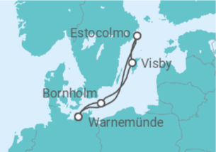 Itinerario del Crucero Suecia, Dinamarca - AIDA