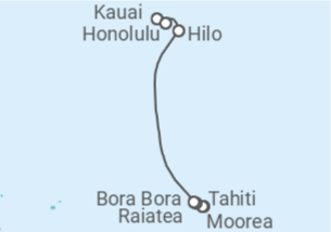 Itinerario del Crucero Polinesia Francesa, Estados Unidos (EE.UU.) - NCL Norwegian Cruise Line