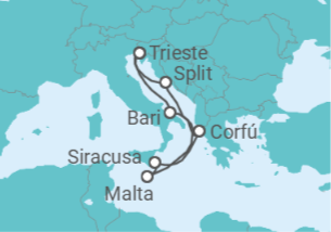Itinerario del Crucero Grecia, Malta, Croacia, Italia TI - Costa Cruceros