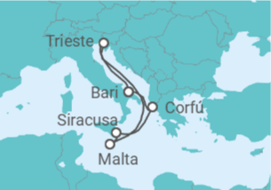 Itinerario del Crucero Italia, Grecia, Malta TI - Costa Cruceros