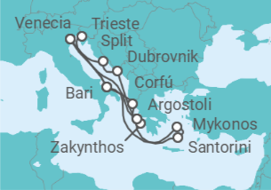 Itinerario del Crucero Desde Venecia (Italia) a Trieste (Italia) TI - Costa Cruceros
