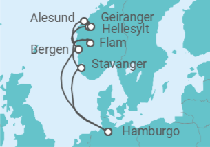 Itinerario del Crucero Noruega TI - Costa Cruceros