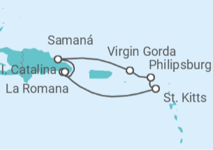Itinerario del Crucero República Dominicana, Islas Vírgenes, St. Maarten - Con vuelos - MSC Cruceros