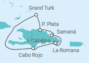 Itinerario del Crucero Todos los colores del Caribe TI - Costa Cruceros