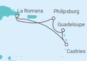 Itinerario del Crucero Una inmersión en los colores TI - Costa Cruceros