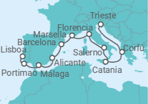 Itinerario del Crucero Otoño ibérico e italiano - Oceania Cruises