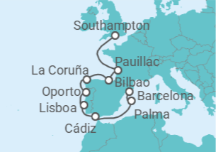 Itinerario del Crucero Navegación por el Mediterráneo - Oceania Cruises