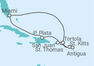 Itinerario del Crucero Calas Tropicales - Oceania Cruises