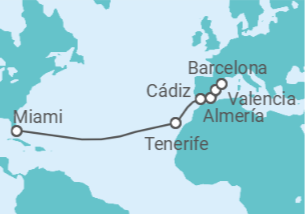 Itinerario del Crucero España - Oceania Cruises