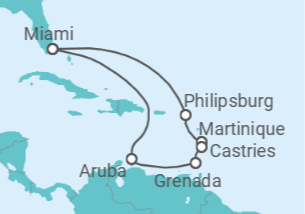 Itinerario del Crucero Vida lujosa en la isla - Oceania Cruises