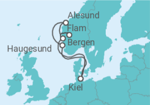 Itinerario del Crucero Noruega - AIDA