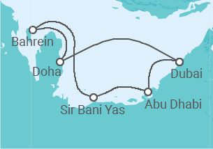 Itinerario del Crucero Qatar, Emiratos Árabes - Celestyal Cruises