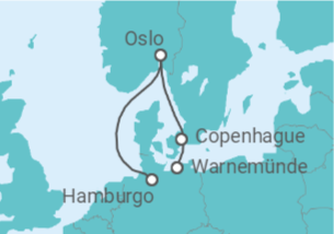 Itinerario del Crucero Dinamarca, Noruega - AIDA