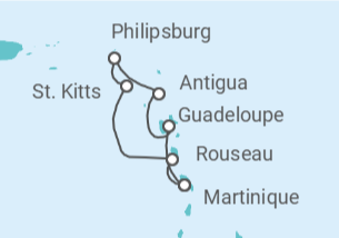 Itinerario del Crucero Antigua, St. Maarten, Dominica - MSC Cruceros