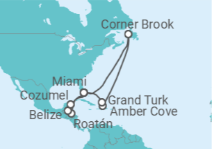 Itinerario del Crucero Honduras, Belice, México, Estados Unidos (EE.UU.), Bahamas - Princess Cruises