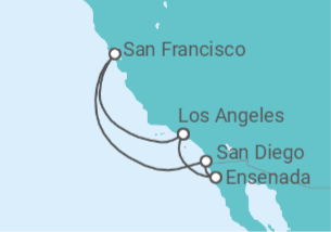 Itinerario del Crucero Costa Clásica de California - Princess Cruises