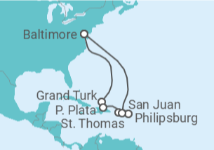 Itinerario del Crucero Caribe Oriental - Royal Caribbean