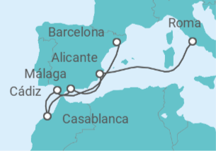 Itinerario del Crucero España, Marruecos - MSC Cruceros