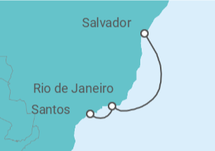 Itinerario del Crucero Brasil - MSC Cruceros