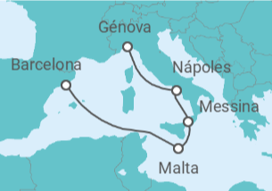 Itinerario del Crucero Italia, Malta - MSC Cruceros