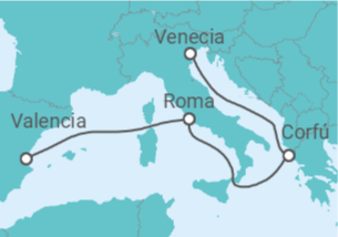 Itinerario del Crucero Grecia, Italia - MSC Cruceros