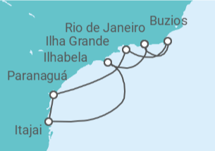 Itinerario del Crucero Brasil - MSC Cruceros