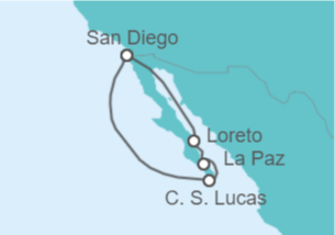 Itinerario del Crucero México - Holland America Line