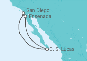 Itinerario del Crucero México - Holland America Line