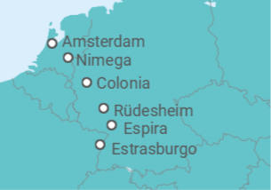 Itinerario del Crucero Encantos del Rhin II Exclusivo - Con vuelos - Panavision