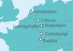 Itinerario del Crucero Los castillos del Rin y los Alpes suizos - AmaWaterways